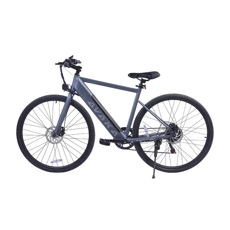 Gray electric bicycle on a white background