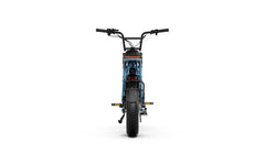 Back View of A-Spadz Cavet Air Motorcycle on a white background