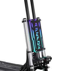 APEFOX T90 Dual Drive Electric Motorcycle suspension fork with 'Apefox' branding on a white background