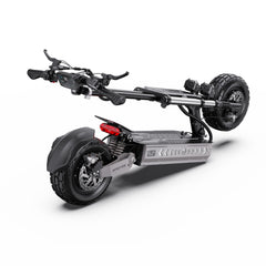 APEFOX T90 Dual Drive Electric Scooter in grey with large wheels on a white background
