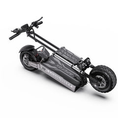 Black electric scooter with 'Apefox' branding on a white background
