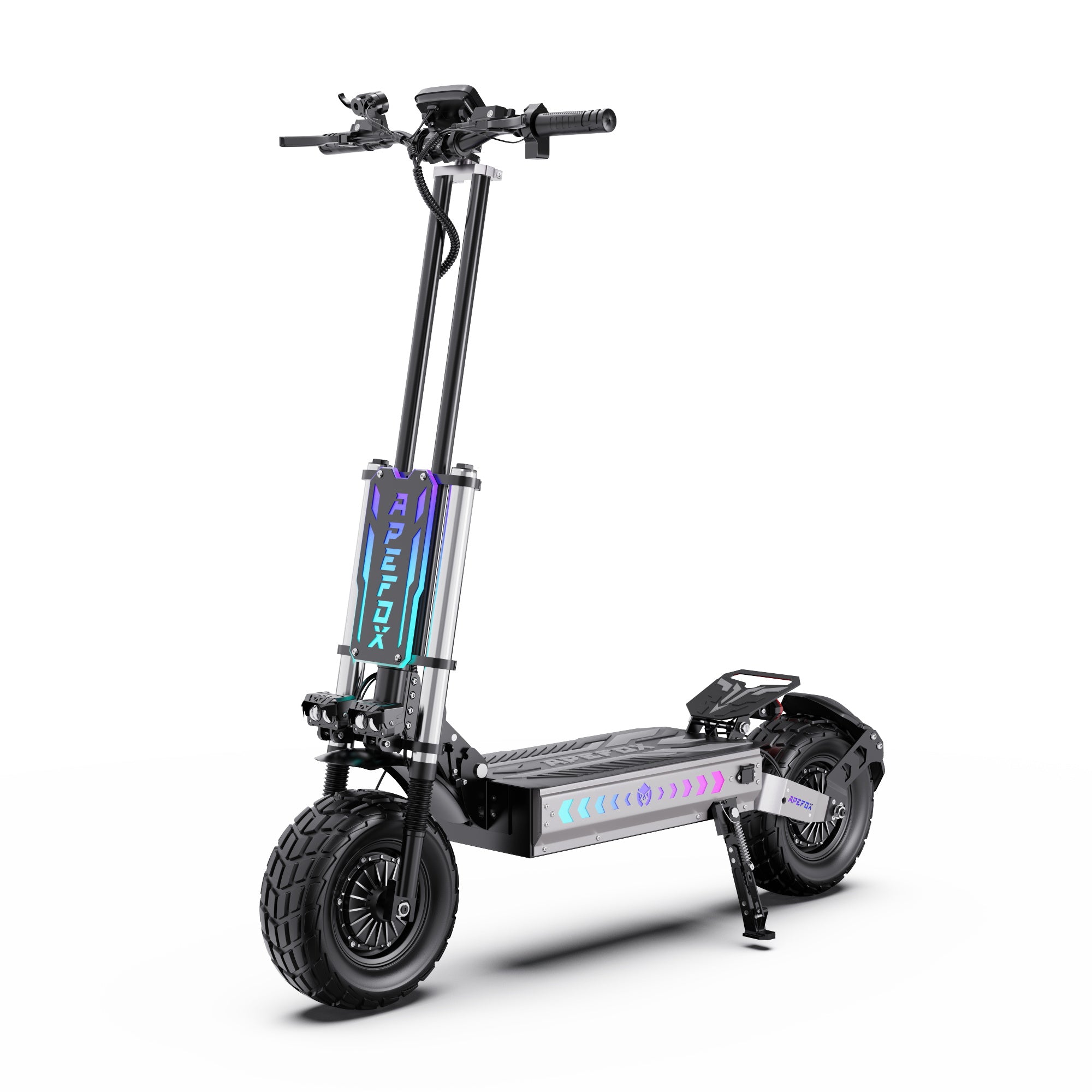 APEFOX T90 Dual Drive Electric Scooter with visible branding on a white background