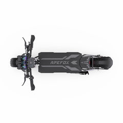 Top-down view of a drone with 'Apefox' branding on a white background for APEFOX T90 Dual Drive Electric Scooter