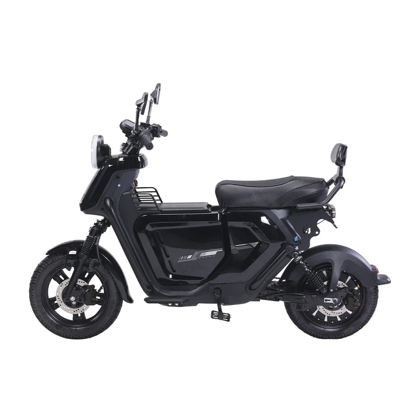 Black Bezior XIAONIU A Electric Commuting Bike on a white background - Pogo Cycles, Ireland