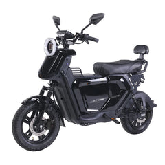 Black Bezior XIAONIU A Electric Commuting Bike on a white background - Pogo Cycles