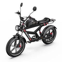 DUOTTS F20 Upgraded Electric Bicycle in Black on a white background