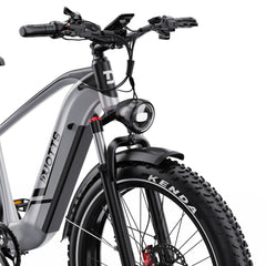 DUOTTS F26 Lite Electric Motorcycle with Kenda tires on a white background