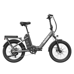 Fafrees F20 Flex Step-Through Folding E-Bike in Gunmetal black on a white background