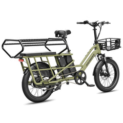 Fafrees-FF20-CUV in green with a basket and rack on a white background