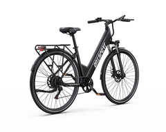 Black ONESPORT OT12 Urban Electric bicycle on a white background