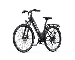 Black ONESPORT OT12 Urban Electric MotorCycle on a white background