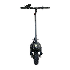 Black electric scooter on a white background