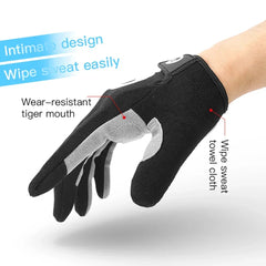1 Pair Of All-finger Gloves Breathable Shock-proof Touch-screen Bike Gloves Spring And Summer Mountain Bike Road Riding Gloves