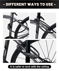Bike Lock Mountain Bike Portable Security 4-digit Code Bike Lock for Bicycle Motorcycle Scooter