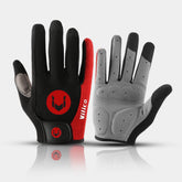 Kyncilor Outdoor Bicycle Anti slip and Sweatproof Long Finger Gloves Breathable and Shock Absorbent Sports Mountain Bike Gloves
