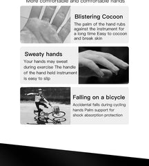 1 Pair Of All-finger Gloves Breathable Shock-proof Touch-screen Bike Gloves Spring And Summer Mountain Bike Road Riding Gloves