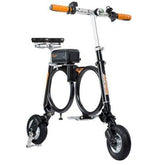 Airwheel E3 folding electric bike black side view with orange handle grips