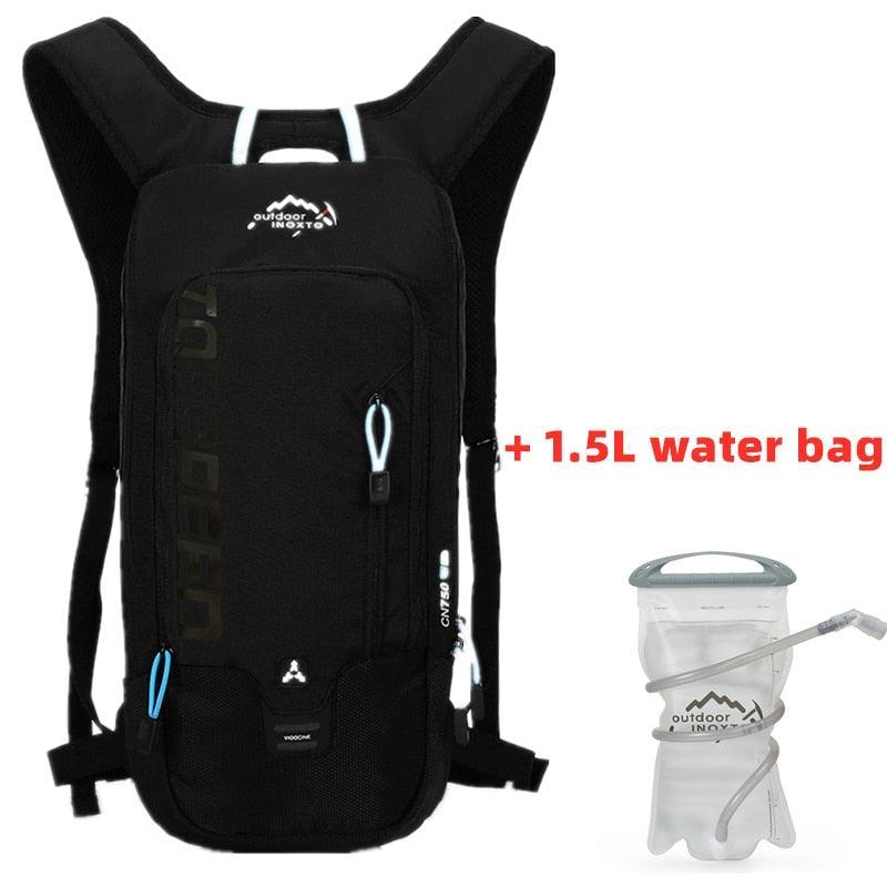 INOXTO 6L Cycling Bag Men's Women Riding Waterproof Breathable Bicycle Black Backpack with 1.5L water bag- Pogo Cycles