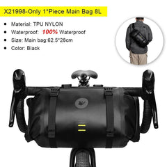 Rhinowalk Bicycle Bag Waterproof Big Capacity Handlebar Bag 1 or 2-piece Front Tube Cycling Bag MTB Frame Trunk Bike Accessories - Pogo Cycles