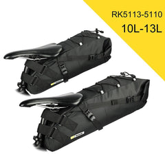 Rhinowalk Waterproof Bicycle Saddle Bag Or Stabilizer Bracket 10L-13L Large Capacity Tail Rear Bike Bag Cycling MTB Trunk - Pogo Cycles