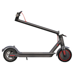 AOVOPro S3 electric scooter in matte black, side view with folding handlebar