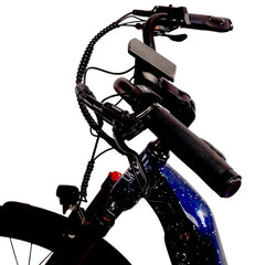 Close-up of a Cysum NOVA  Step-Thru Electric Bike - UK handlebar with a white background