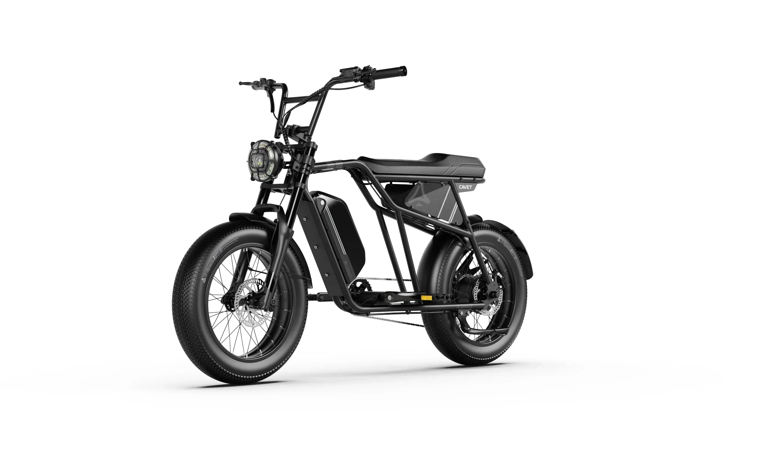 Black A-Spadz Cavet Air Electric Motorcycle on a white background - Pogo Cycles, Ireland