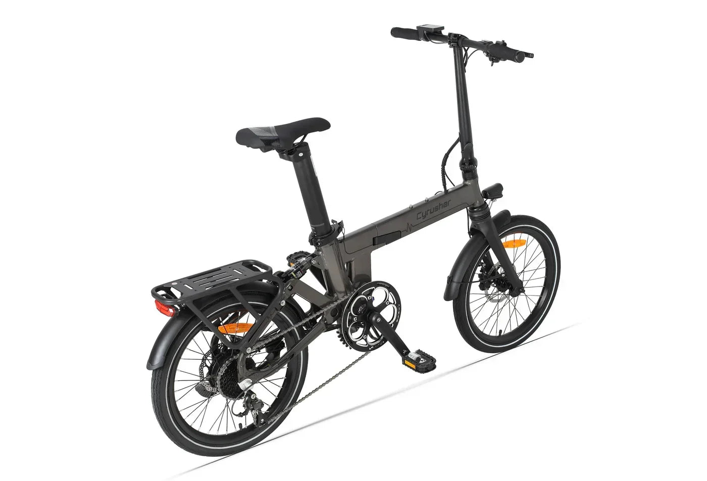 Black - Cyrusher Sonder Folding Electric Bike  on a white background