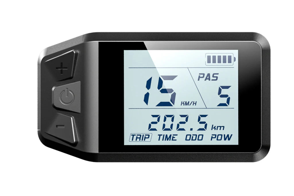 Digital display with various readings on a white background -Cysum T1 Pro Electric Tricycle