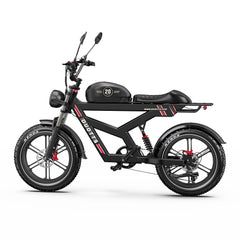 DUOTTS F20 Upgraded Electric Bike in black with visible branding on a white background