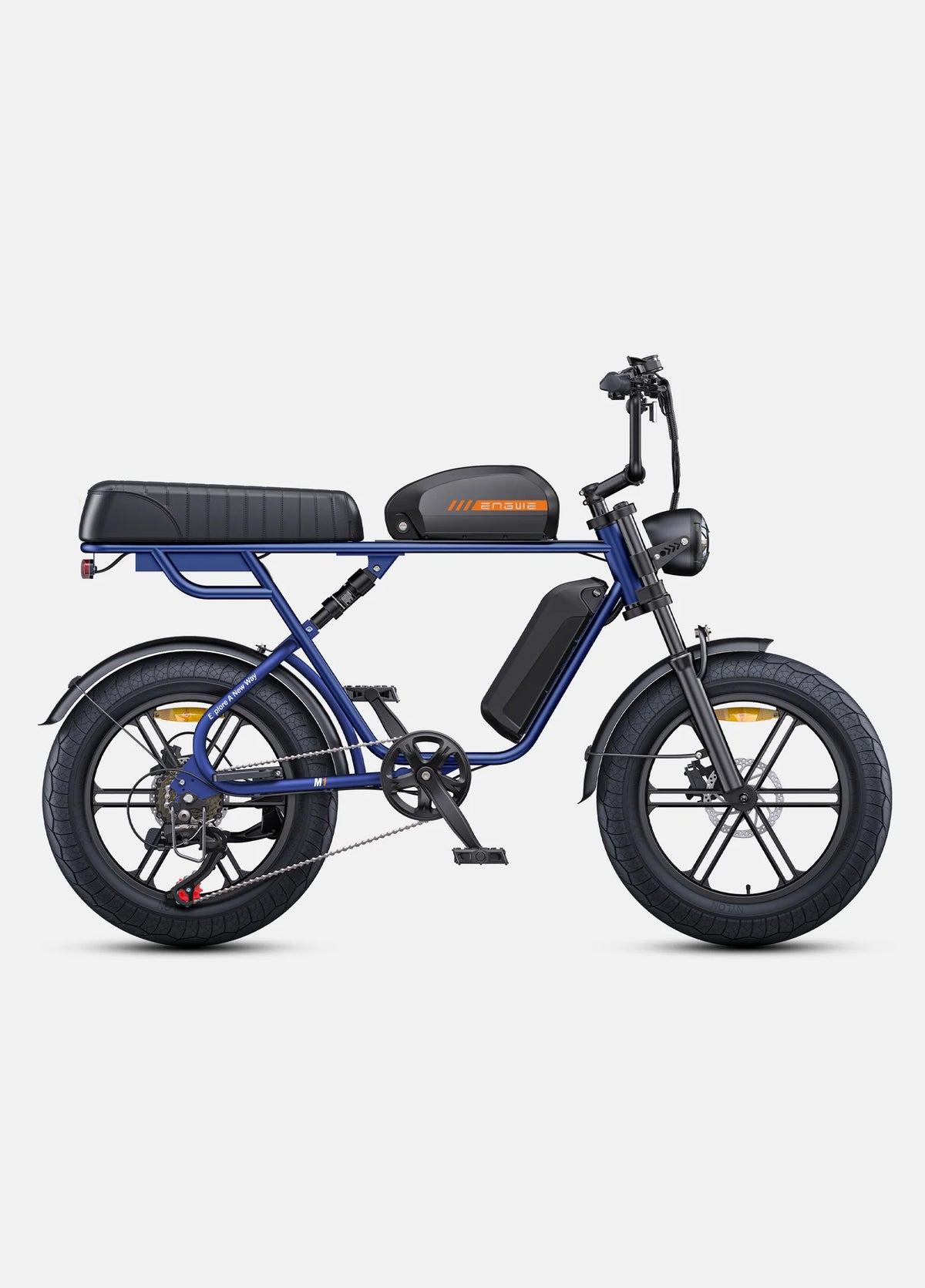 ENGWE M1 Dual Passenger Electric Bike with left view on white background - Pogo Cycles, Ireland