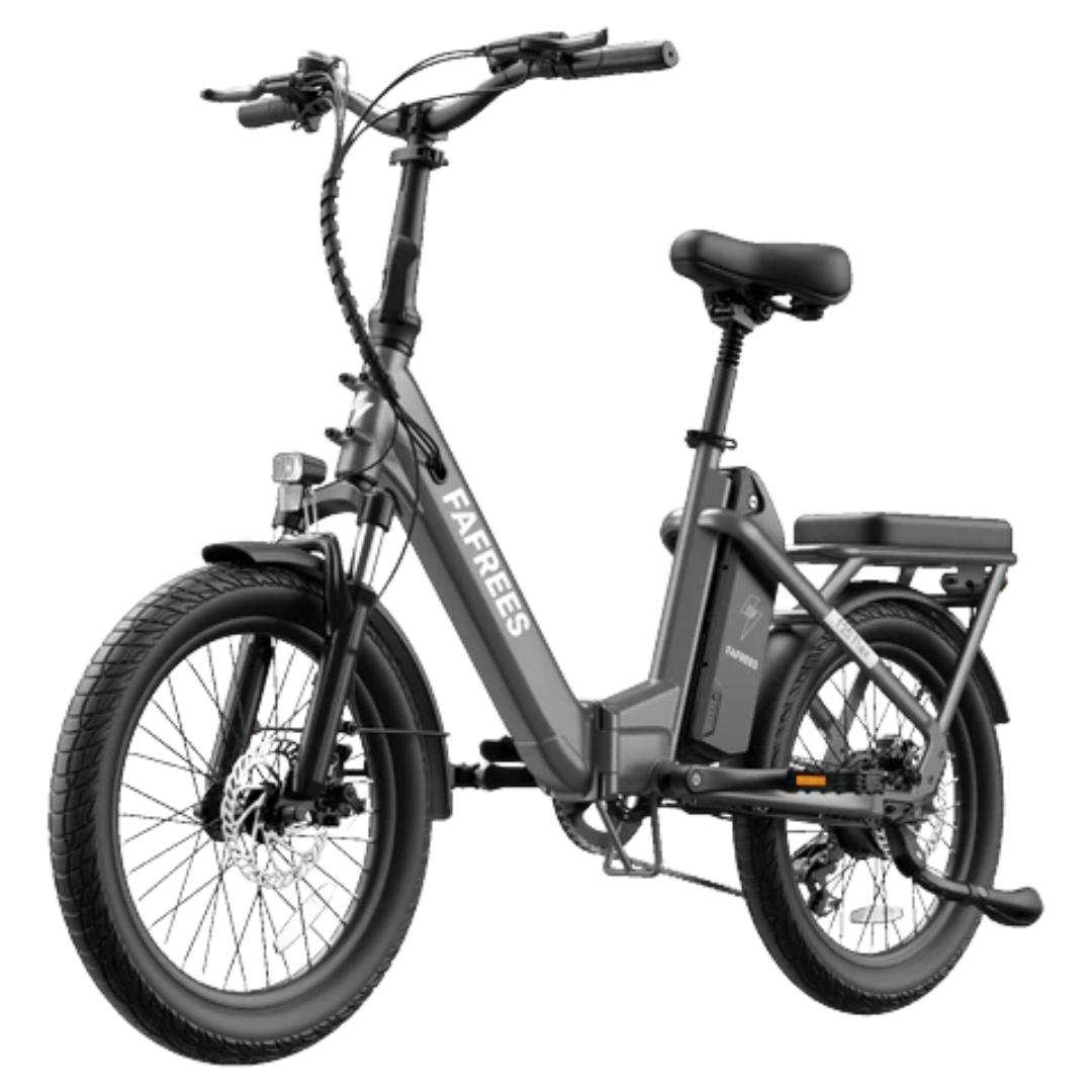 Fafrees F20 Flex Step-Through Folding E-Bike on a white background - Pogo Cycles, Ireland