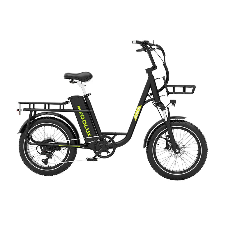 KOOLUX X7 Cargo Electric Bike in black with a visible brand logo on a white background