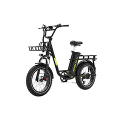 KOOLUX X7 Cargo Electric Bike in black with a basket on a white background