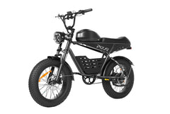 Black Pixar Super V electric bike with 'PIXAR' branding on a white background