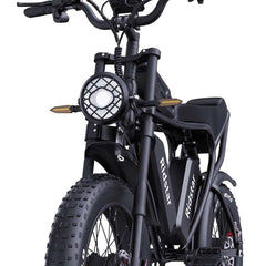 Black Ridstar Q20 Pro Cargo Bike with 'Ridstar' branding on a white background
