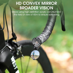 WEST BIKING Bike Rearview Mirror Universal Adjustable Convex Mirrors Rotate Handlebar End Mirror MTB Road Bike Accessories