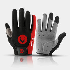 1 Pair Of All-finger Gloves Breathable Shock-proof Touch-screen Bike Gloves Spring And Summer Mountain Bike Road Riding Gloves