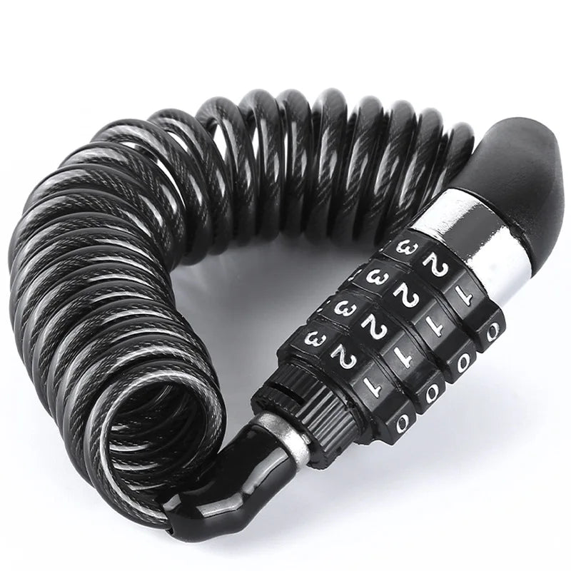 Bicycle Lock Wire Chain Bicycle Mountain Bike Motorbike Anti-Theft Combination Lock Luggage Helmet Universal Locks Accessories