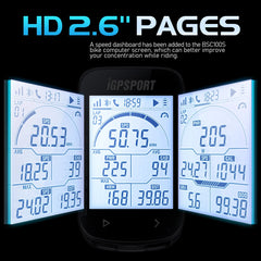 iGPSPORT BSC100S GPS Odometer Cycling Bike Computer Sensors Cycl Speedomet Riding Cycling Speedometer 2.6‘’ large screen