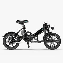 Fiido D3 Pro electric bike in black, side view with mudguards and front light