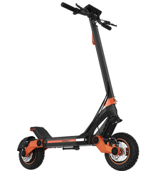 Kukirin Kugoo G3 electric scooter in black and orange, side view