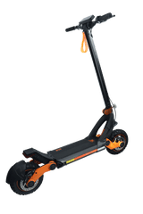 Kukirin Kugoo G3 electric scooter in black and orange, side view