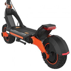 Kukirin Kugoo G3 electric scooter in black and orange, rear side view