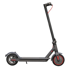 AOVOPRO S3 electric scooter in black, side view showing wheels, deck, and handlebars